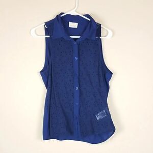 Pins & Needles Eyelet Sheer Sleeveless Blouse